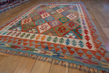 Hand-Made Mazar Kilim From Afghanistan