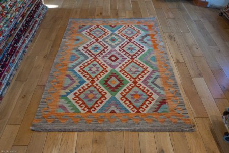 Hand-Made Mazar Kilim From Afghanistan