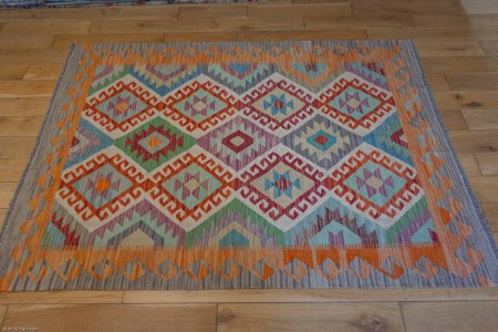 Hand-Made Mazar Kilim From Afghanistan