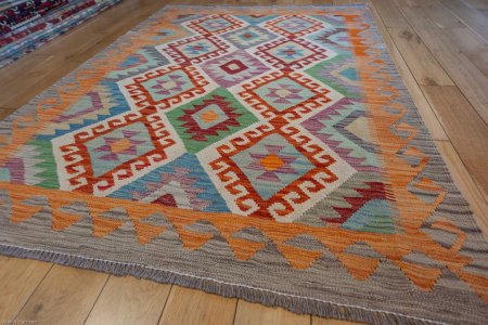 Hand-Made Mazar Kilim From Afghanistan