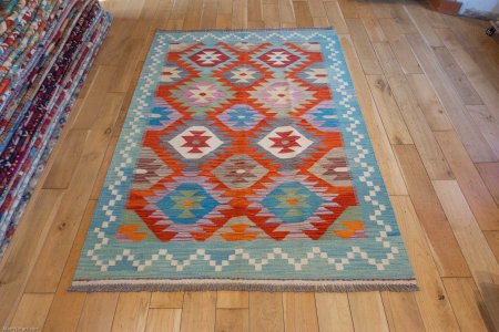 Hand-Made Mazar Kilim From Afghanistan