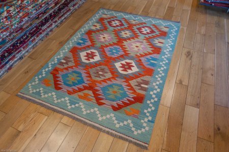 Hand-Made Mazar Kilim From Afghanistan