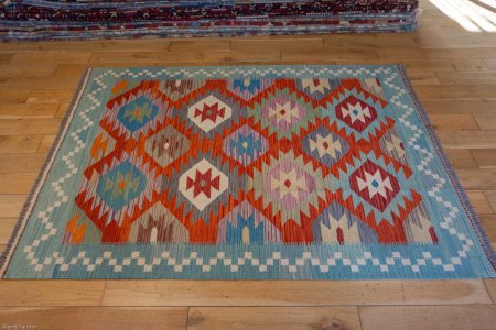 Hand-Made Mazar Kilim From Afghanistan