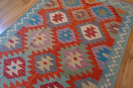 Hand-Made Mazar Kilim From Afghanistan