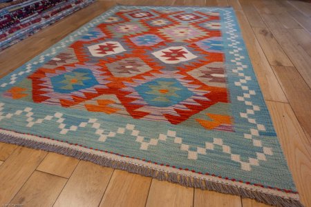 Hand-Made Mazar Kilim From Afghanistan