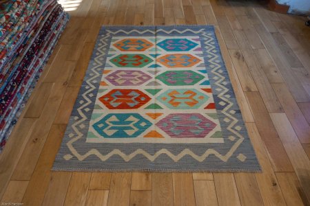 Hand-Made Mazar Kilim From Afghanistan