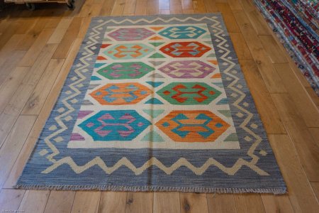 Hand-Made Mazar Kilim From Afghanistan