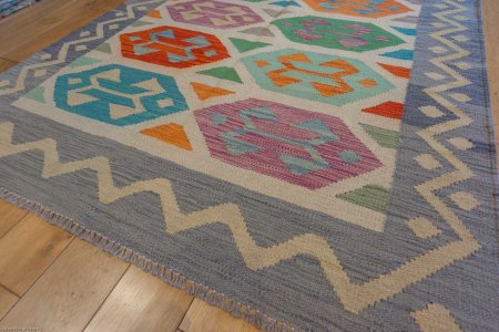 Hand-Made Mazar Kilim From Afghanistan