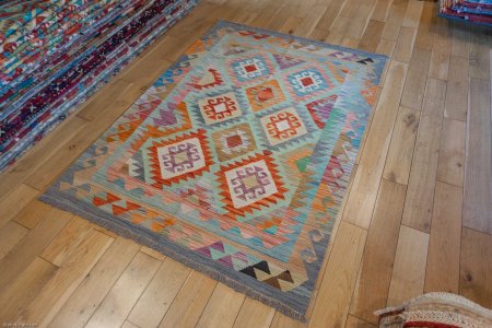 Hand-Made Mazar Kilim From Afghanistan