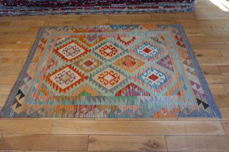 Hand-Made Mazar Kilim From Afghanistan