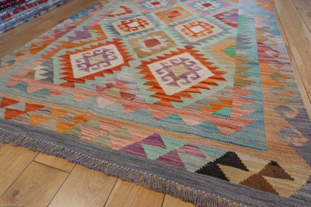 Hand-Made Mazar Kilim From Afghanistan