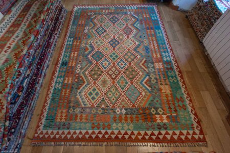 Hand-Made Mazar Kilim From Afghanistan