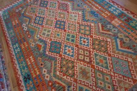 Hand-Made Mazar Kilim From Afghanistan