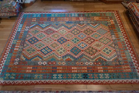 Hand-Made Mazar Kilim From Afghanistan