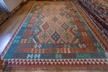 Hand-Made Mazar Kilim From Afghanistan