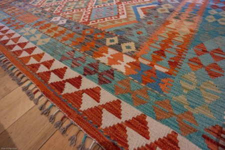 Hand-Made Mazar Kilim From Afghanistan