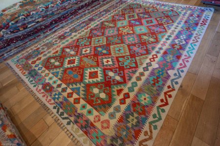 Hand-Made Mazar Kilim From Afghanistan