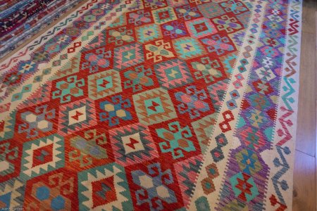 Hand-Made Mazar Kilim From Afghanistan