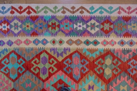 Hand-Made Mazar Kilim From Afghanistan