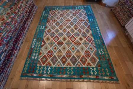 Hand-Made Mazar Kilim From Afghanistan