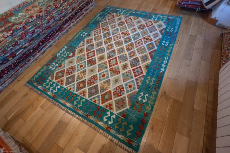 Hand-Made Mazar Kilim From Afghanistan