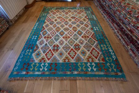 Hand-Made Mazar Kilim From Afghanistan