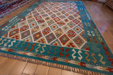 Hand-Made Mazar Kilim From Afghanistan