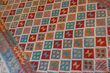 Hand-Made Mazar Kilim From Afghanistan