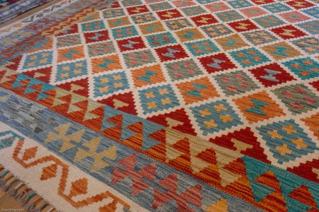 Hand-Made Mazar Kilim From Afghanistan