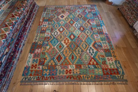 Hand-Made Mazar Kilim From Afghanistan