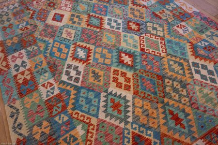 Hand-Made Mazar Kilim From Afghanistan