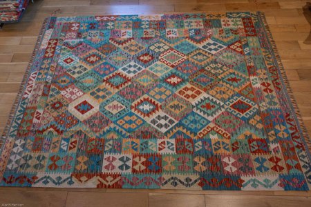 Hand-Made Mazar Kilim From Afghanistan