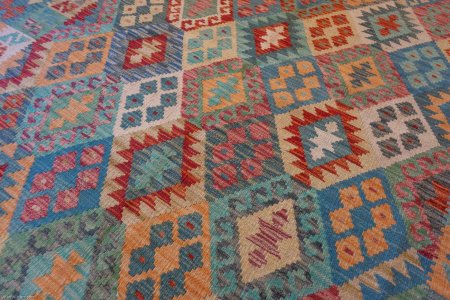 Hand-Made Mazar Kilim From Afghanistan