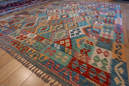 Hand-Made Mazar Kilim From Afghanistan