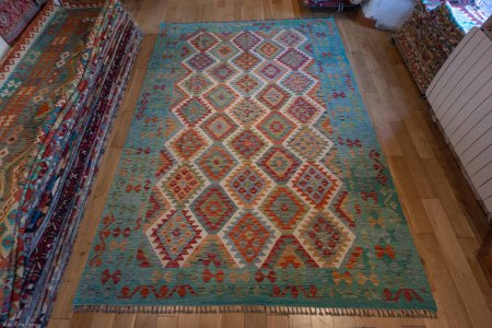 Hand-Made Mazar Kilim From Afghanistan