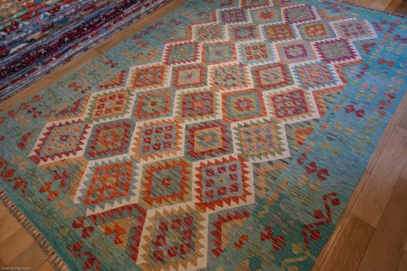 Hand-Made Mazar Kilim From Afghanistan