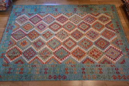 Hand-Made Mazar Kilim From Afghanistan