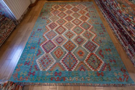 Hand-Made Mazar Kilim From Afghanistan