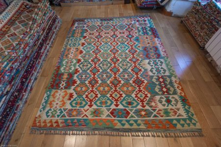 Hand-Made Mazar Kilim From Afghanistan