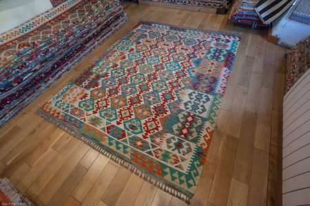 Hand-Made Mazar Kilim From Afghanistan