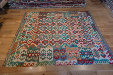 Hand-Made Mazar Kilim From Afghanistan