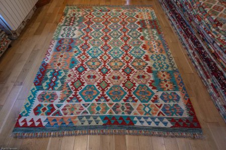 Hand-Made Mazar Kilim From Afghanistan