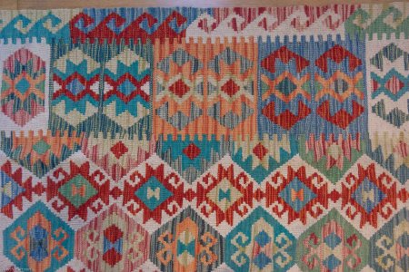 Hand-Made Mazar Kilim From Afghanistan