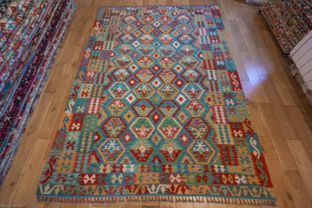 Hand-Made Mazar Kilim From Afghanistan