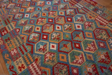 Hand-Made Mazar Kilim From Afghanistan