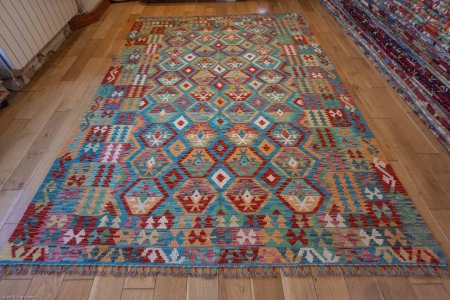 Hand-Made Mazar Kilim From Afghanistan