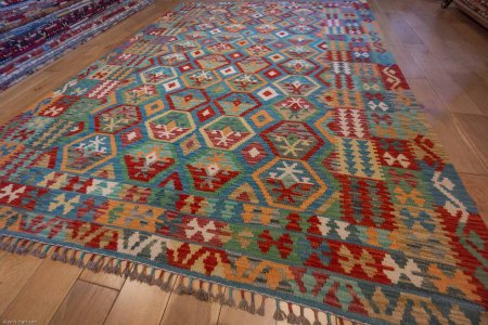 Hand-Made Mazar Kilim From Afghanistan