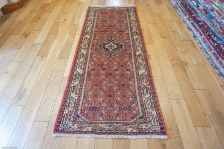 Hand-Knotted Tajabad Runner From Iran (Persian)