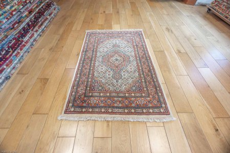 Hand-Knotted Moud Rug From Iran (Persian)