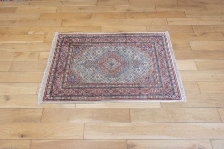 Hand-Knotted Moud Rug From Iran (Persian)